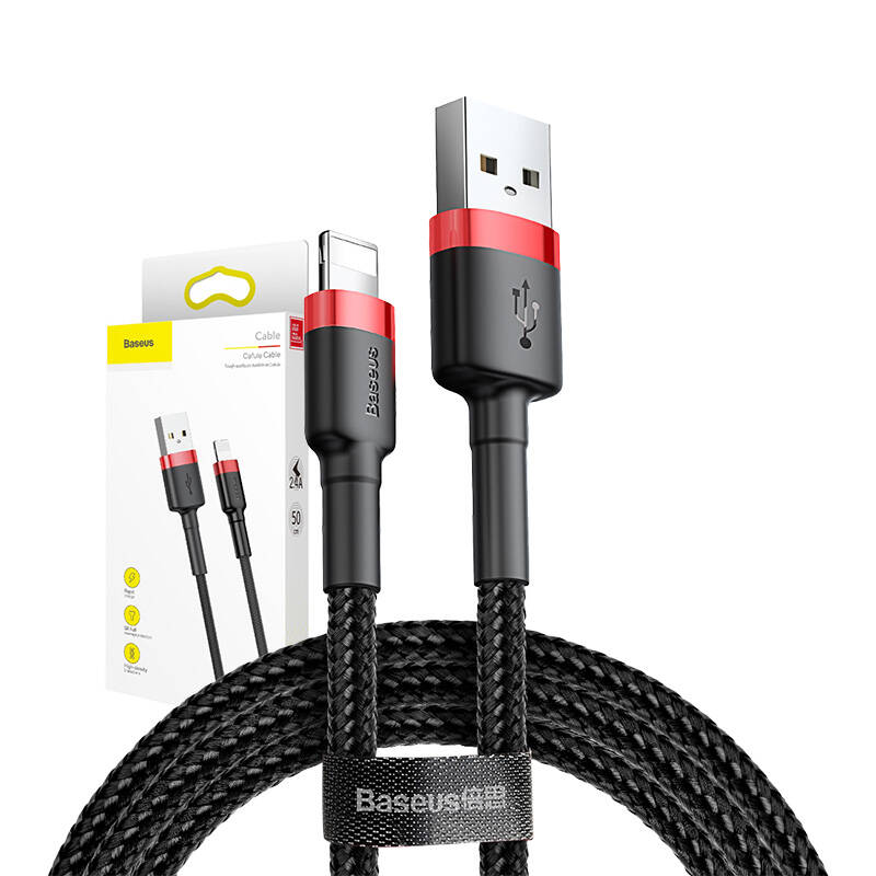 Baseus Cafule USB-A / Lightning 2.4A QC 3.0 cable 0.5 m - black and red_20