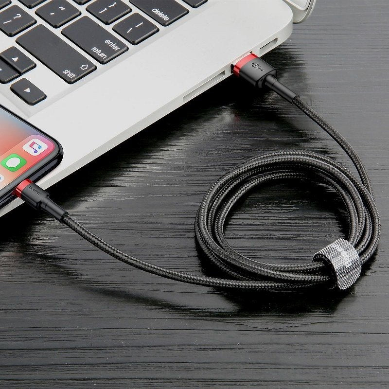 Baseus Cafule USB-A / Lightning 2.4A QC 3.0 cable 0.5 m - black and red_11