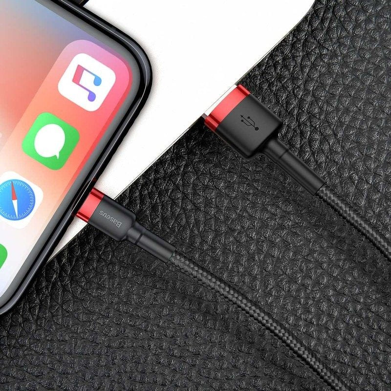 Baseus Cafule USB-A / Lightning 2.4A QC 3.0 cable 0.5 m - black and red_13
