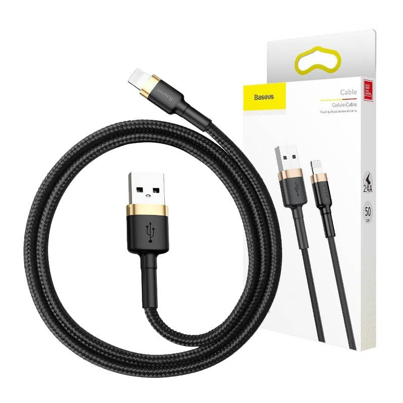 Baseus Cafule Cable USB Lightning 2A 3m (Gold+Black)_0