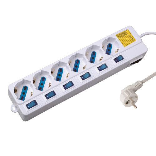 Ewent EW3932 limitador de tensión Blanco 6 salidas AC 1,5 m_1