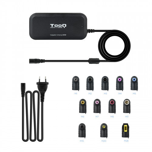 Cargador de Portátil TooQ TQLC-90BS02AT/ 90W/ Automático/ 12 Conectores/ Voltaje 12-20V/ 1 USB_5