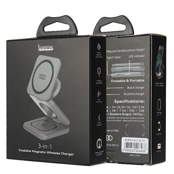 Audi Big Logo foldable inductive charger 3in1 0 - gray_8
