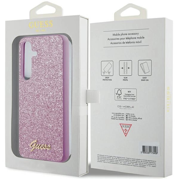 Guess Glitter Script case for Samsung Galaxy S24+ - purple_7