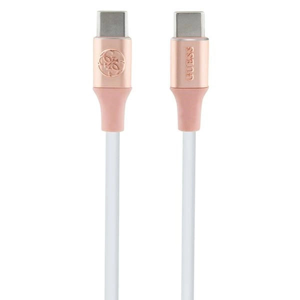 Guess Ebossed Logo USB-C / USB-C Cable 1.5m Fast Charging - Pink_0