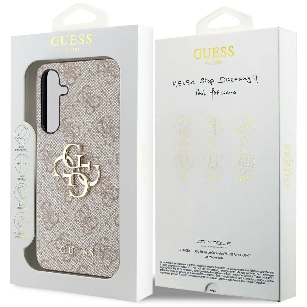 Guess 4G Big Metal Logo case for Samsung Galaxy A35 - pink_7