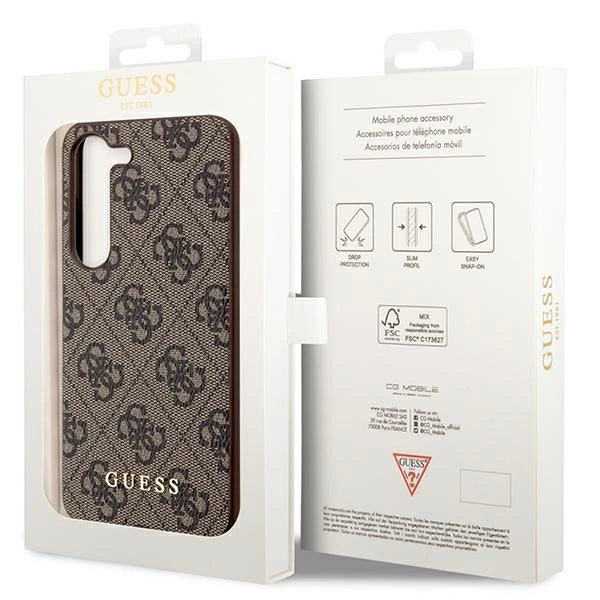 Guess 4G Charms Collection case for Samsung Galaxy A35 - brown_7