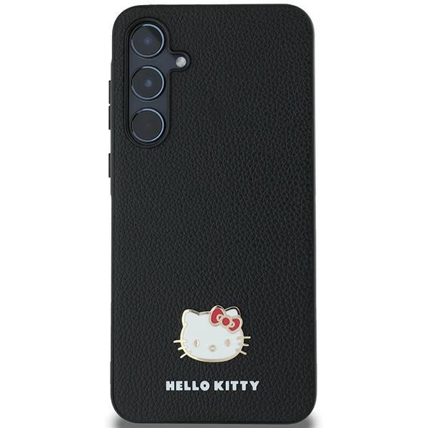 Hello Kitty Metal Logo Kitty Head case for Samsung Galaxy A55 - black_2