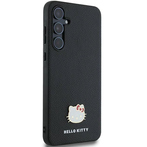 Hello Kitty Metal Logo Kitty Head case for Samsung Galaxy A55 - black_3
