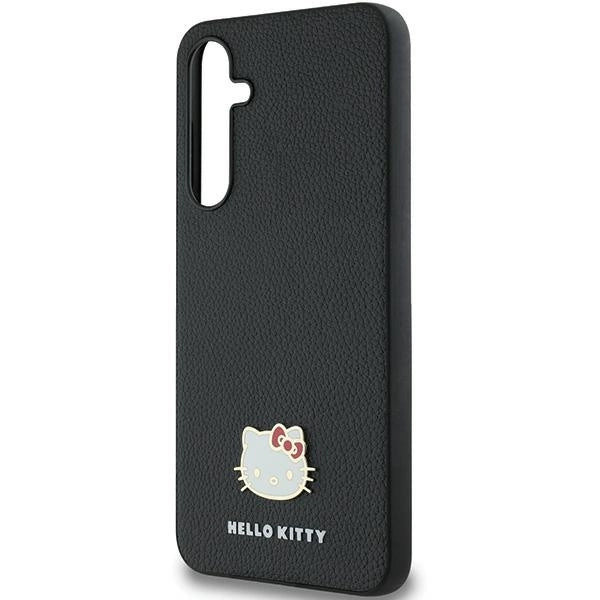 Hello Kitty Metal Logo Kitty Head case for Samsung Galaxy A55 - black_5