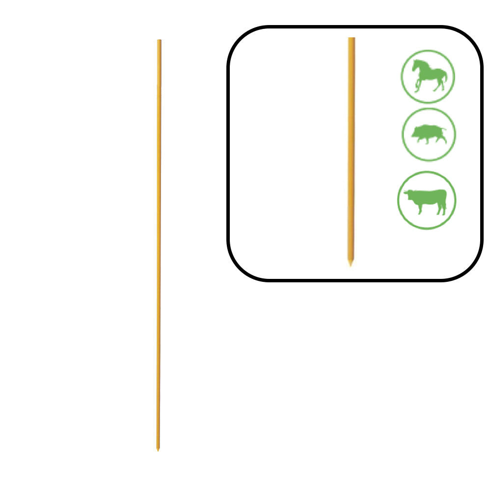 Pack 50 estacas 120cm fibra amarela pastormatic_0