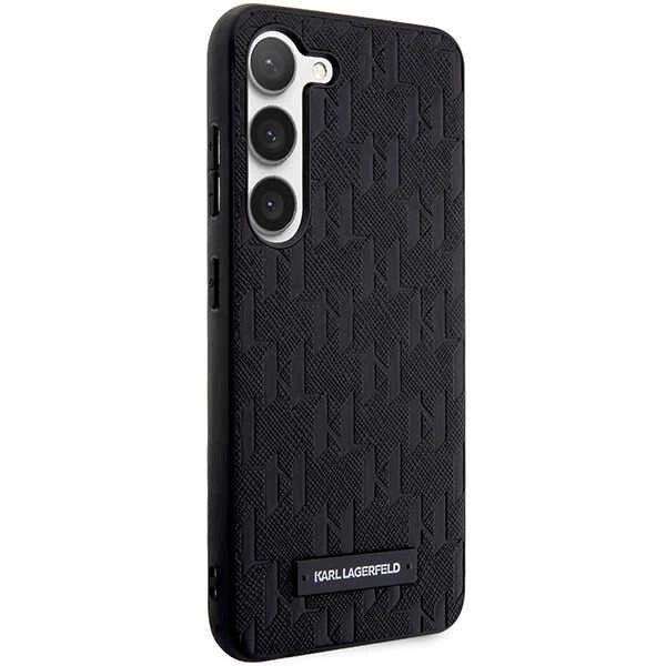 Karl Lagerfeld Saffiano Mono Metal Logo case for Samsung Galaxy S24+ - black_3