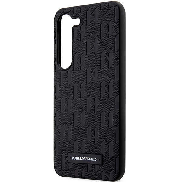 Karl Lagerfeld Saffiano Mono Metal Logo case for Samsung Galaxy S24+ - black_5