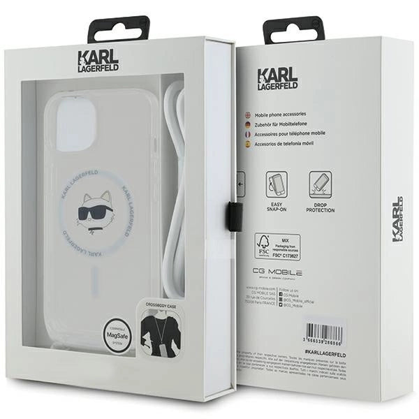 Karl Lagerfeld IML Choupette Head & Cord MagSafe case for iPhone 13 / 14 / 15 - transparent_6