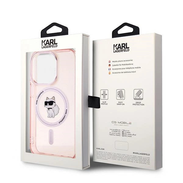 Karl Lagerfeld IML Choupette MagSafe case for iPhone 14 Pro Max - pink_7