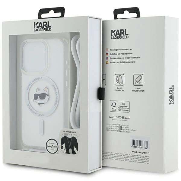 Karl Lagerfeld IML Choupette Head & Cord MagSafe case for iPhone 15 Pro - transparent_6