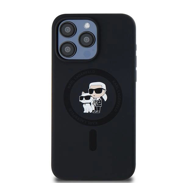 Karl Lagerfeld Silicone Karl&Choupette Ring MagSafe case for iPhone 15 Pro Max - black_2