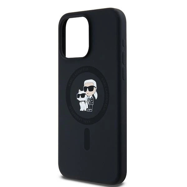 Karl Lagerfeld Silicone Karl&Choupette Ring MagSafe case for iPhone 15 Pro Max - black_5