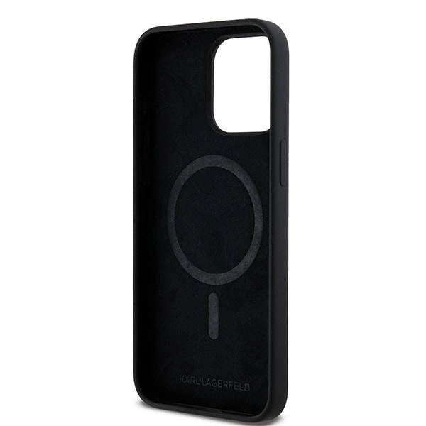 Karl Lagerfeld Silicone Karl&Choupette Ring MagSafe case for iPhone 15 Pro Max - black_6