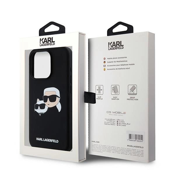 Karl Lagerfeld Silicone Karl&Choupette MagSafe case for iPhone 15 Pro Max - black_7