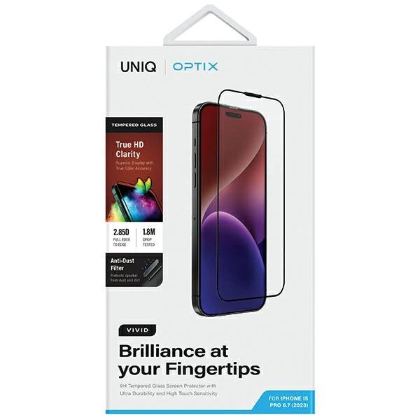 Uniq Optix Vivid glass for iPhone 15 Pro Max with applicator_5