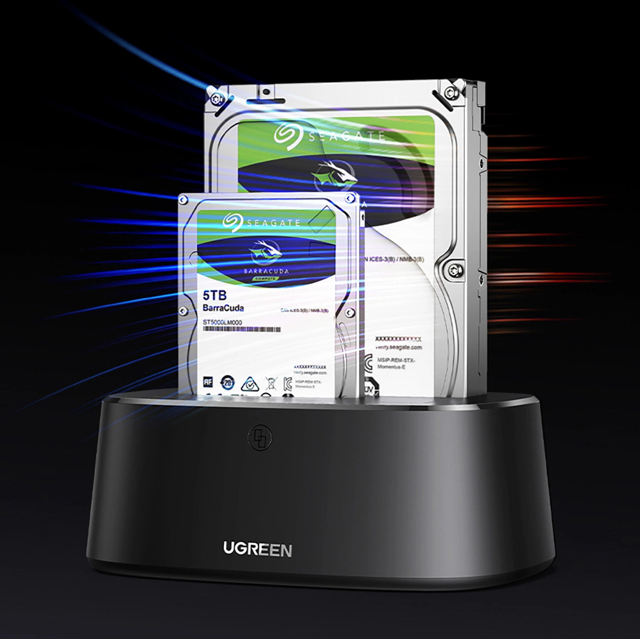 Ugreen CM198 50857 docking station with USB 3.0 for SATA 2.5" 3.5" SSD HHD drives, EU power supply - black_10