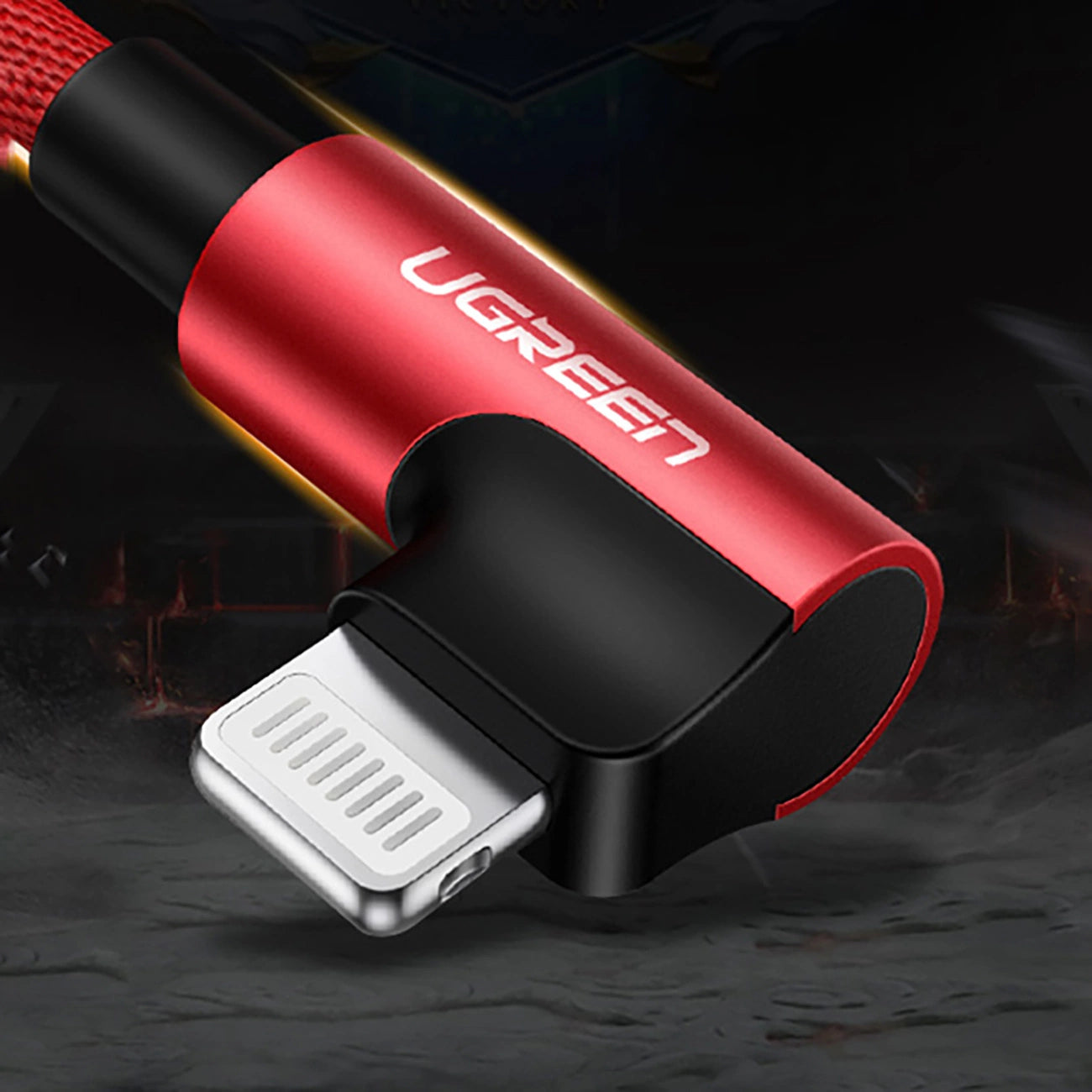 Ugreen US299 60555 angled Lightning / USB-A MFi cable 2.4A 1m - red_4