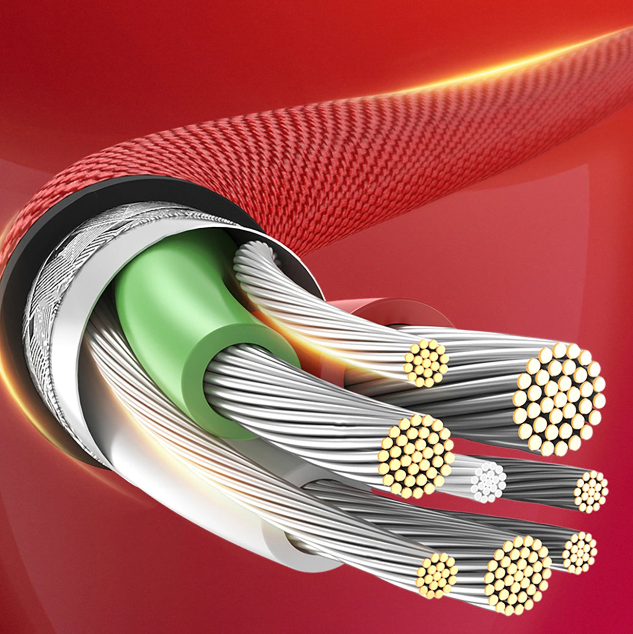 Ugreen US299 60555 angled Lightning / USB-A MFi cable 2.4A 1m - red_6