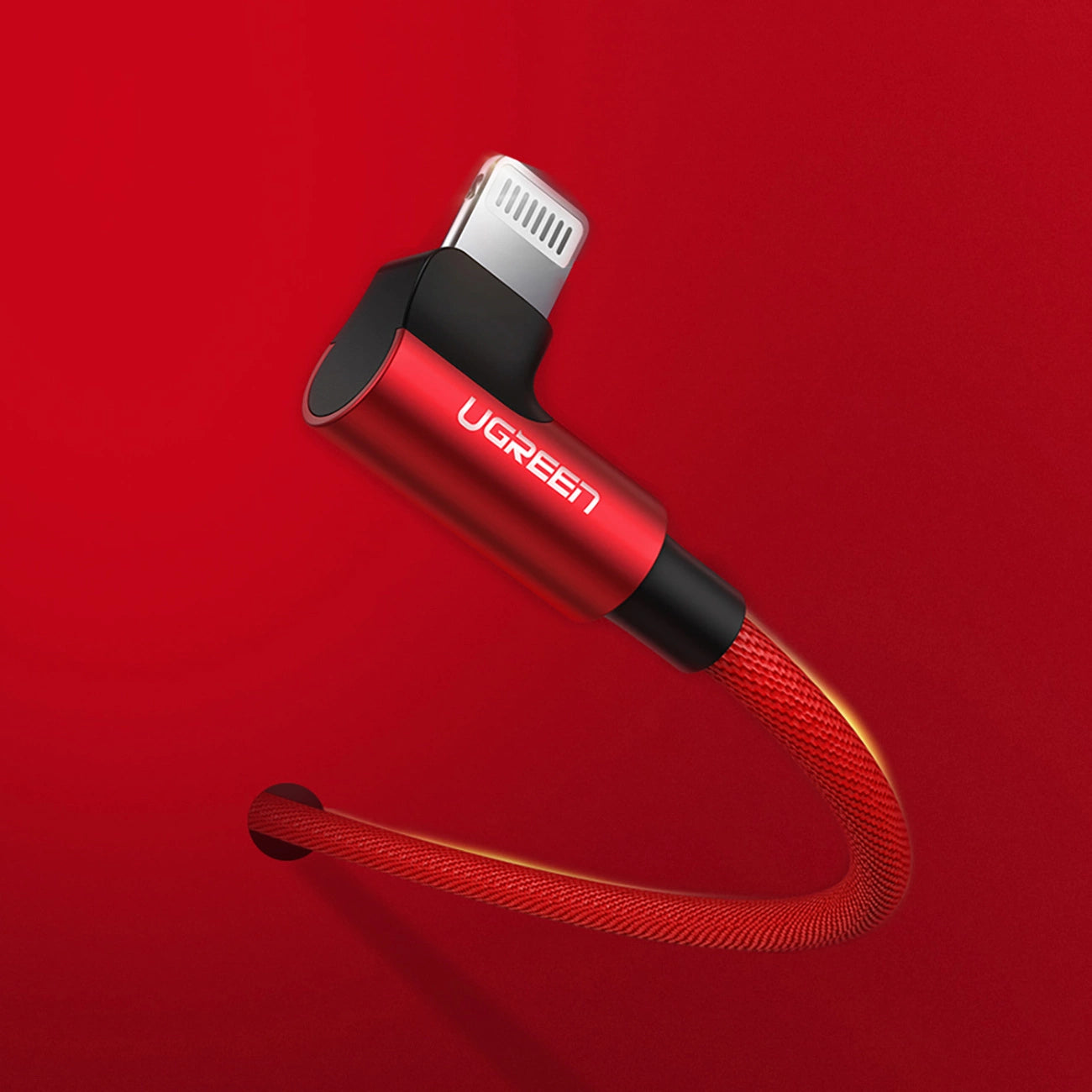 Ugreen US299 60555 angled Lightning / USB-A MFi cable 2.4A 1m - red_7
