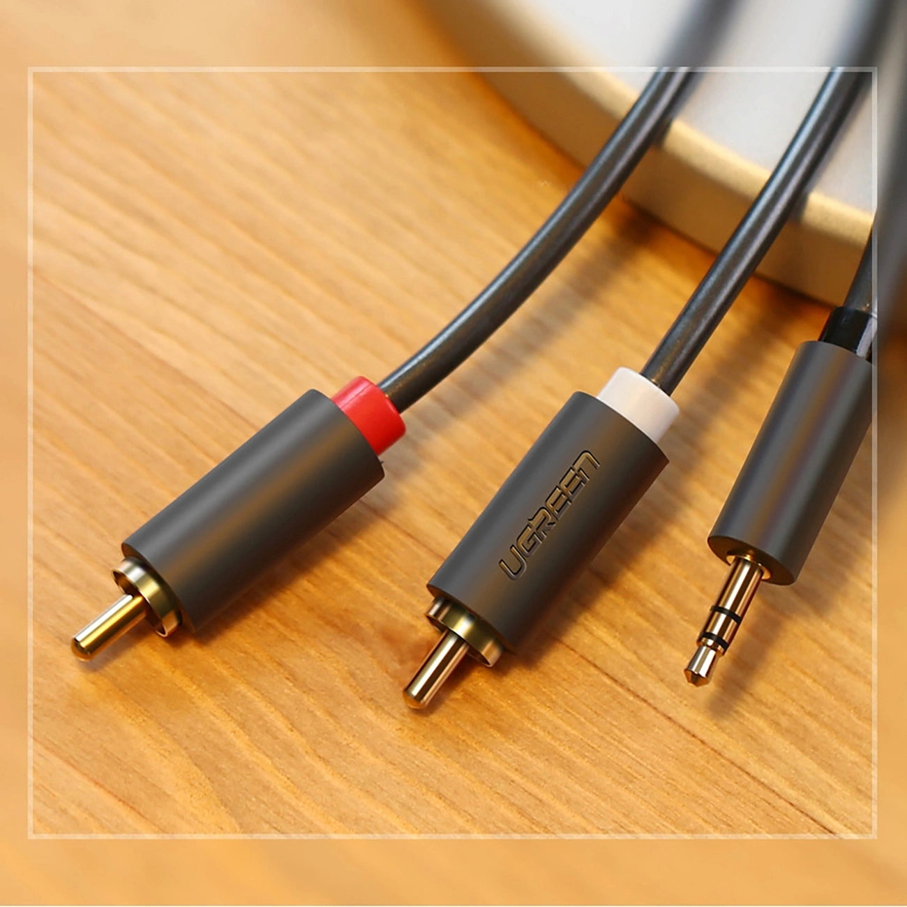 Ugreen AV102 10512 cable 3.5 mm mini jack (male) / 2RCA (male) 3m - gray_10