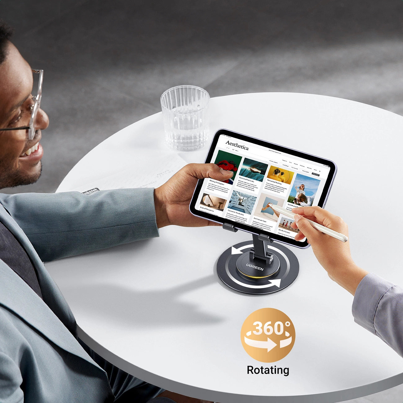 Ugreen LP805 desk stand for phone tablet - black_3