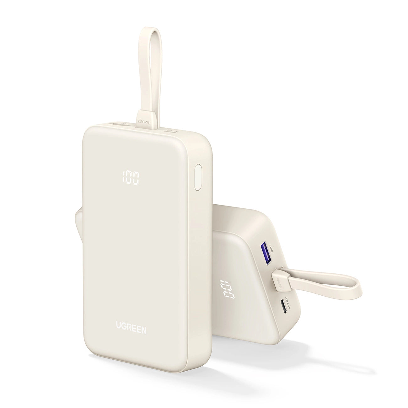 UGREEN 20000mAh Power Bank with Built-in Cable white_5