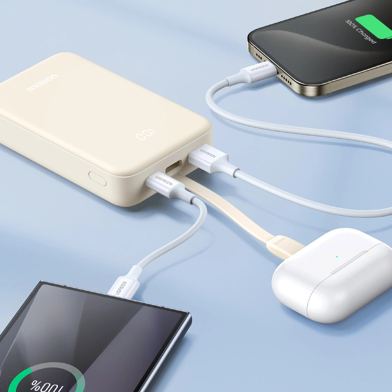 UGREEN 20000mAh Power Bank with Built-in Cable white_8