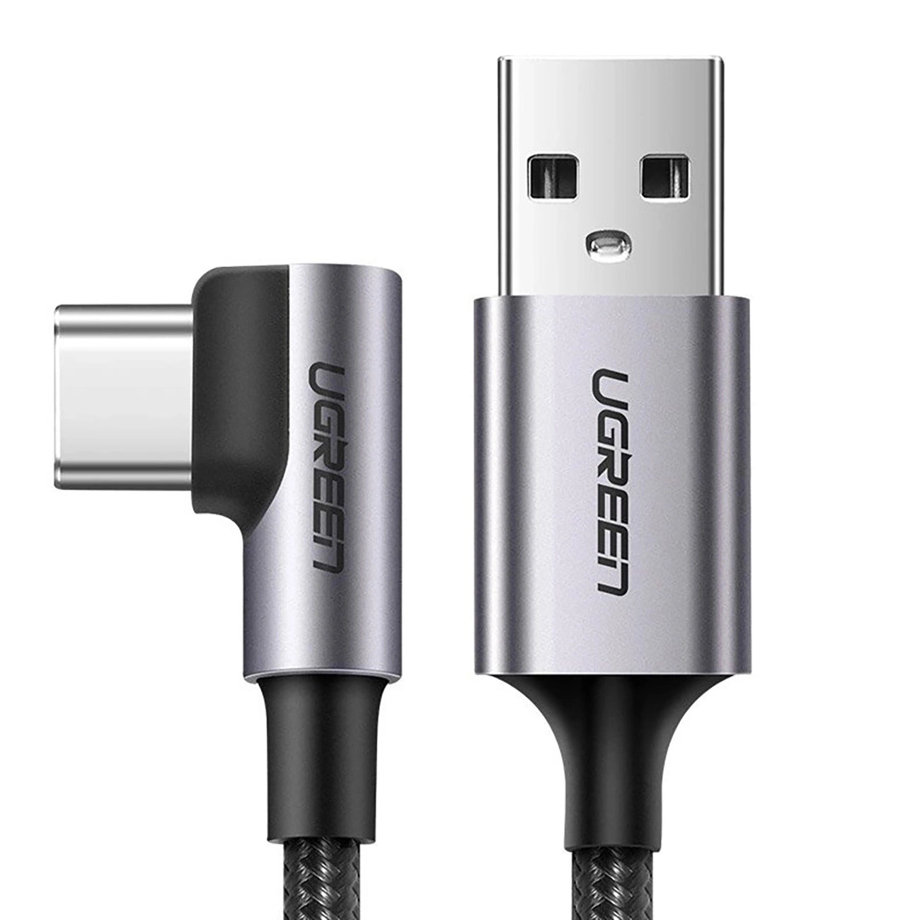 Ugreen US284 70255 USB-A (straight) / USB-C (angled) 3A Cable 3m - Gray_0
