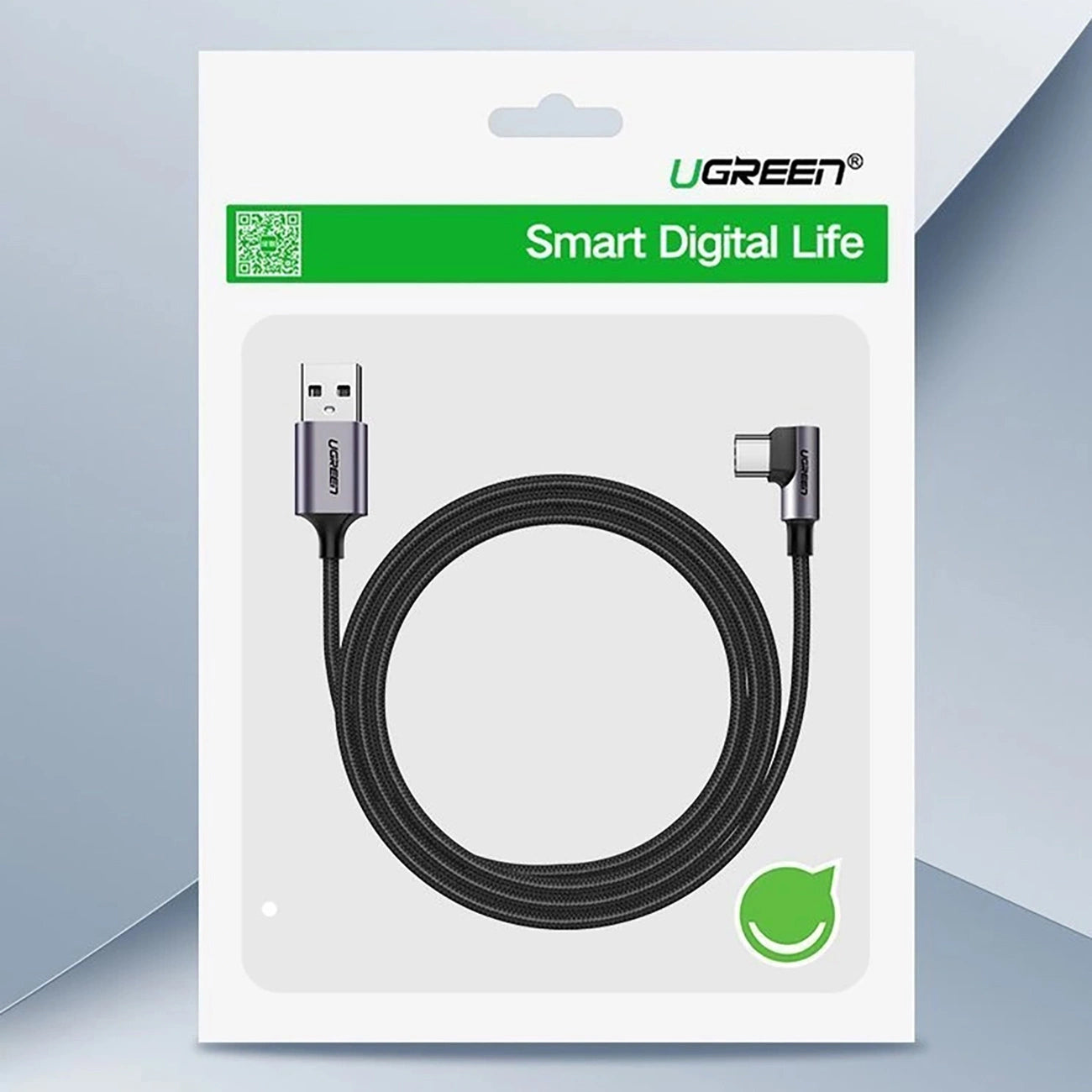 Ugreen US284 70255 USB-A (straight) / USB-C (angled) 3A Cable 3m - Gray_10