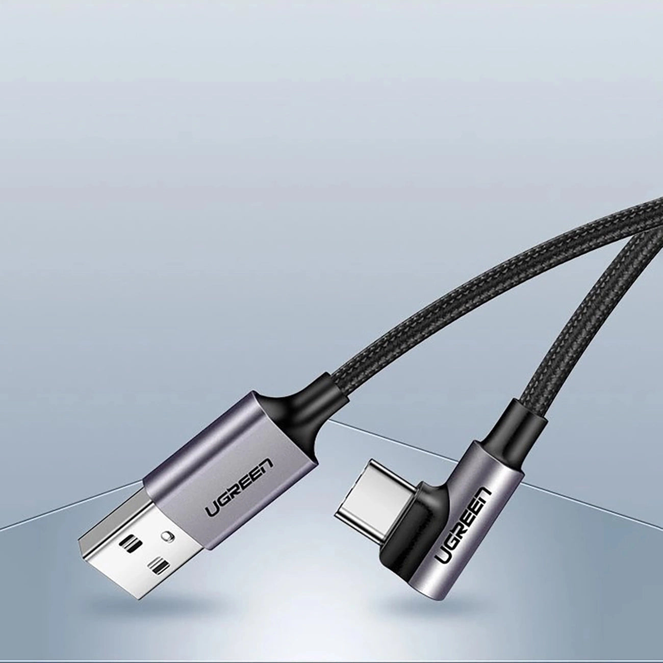 Ugreen US284 70255 USB-A (straight) / USB-C (angled) 3A Cable 3m - Gray_11