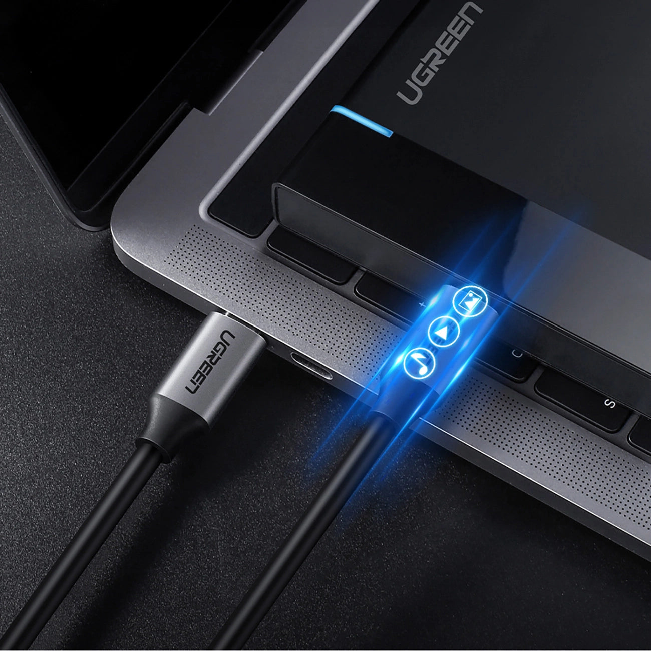 Ugreen US161 50751 USB-C 3.1 / USB-C 3.1 Cable 1.5m - Gray_4