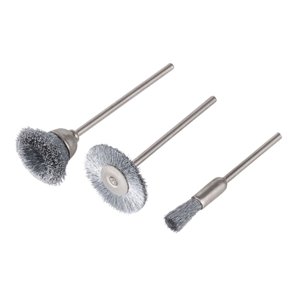 Mini escova de arame de aço, conjunto de 3 peças_0