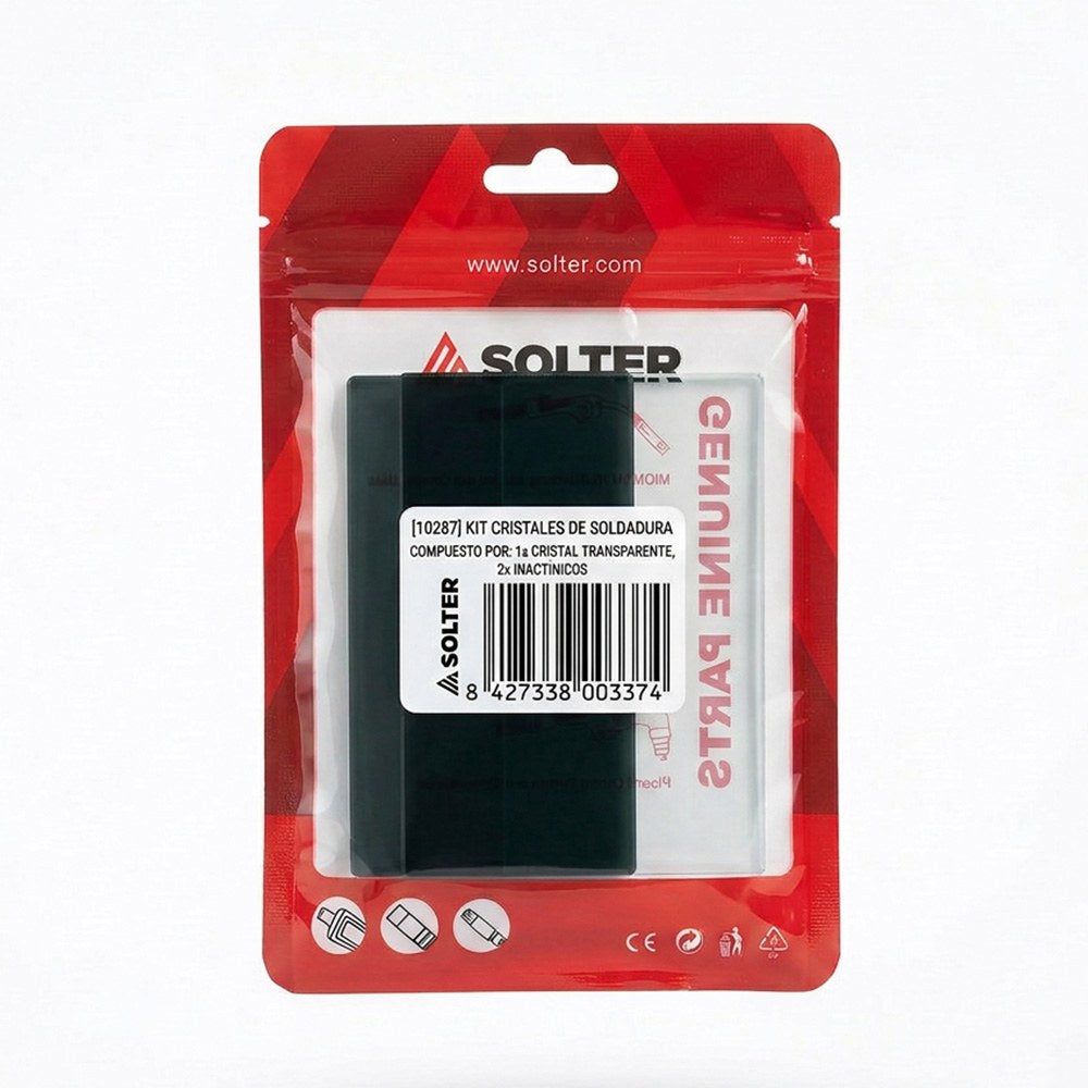 Kit de soldagem de vidro: 2 un de vidro inactivo din-11 + vidro transparente_0