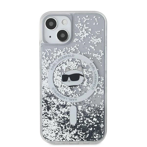 Karl Lagerfeld Liquid Glitter Choupette Head MagSafe case for iPhone 14 / 15 / 13 - transparent_2