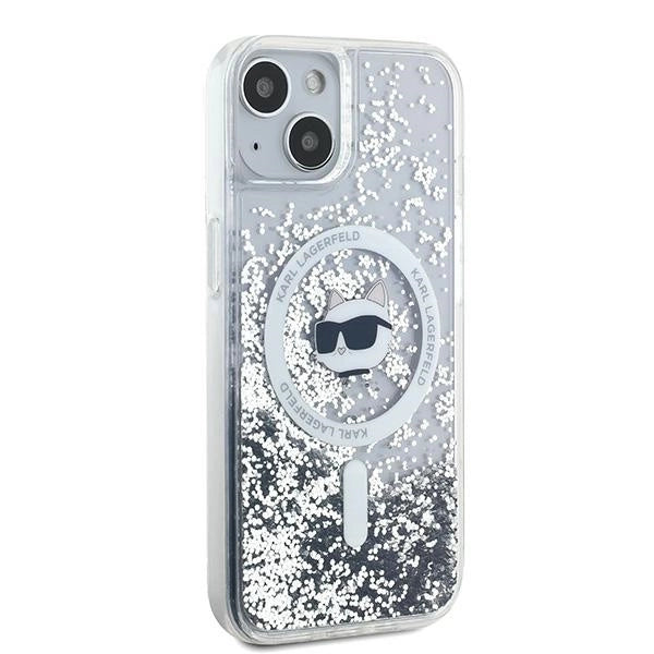 Karl Lagerfeld Liquid Glitter Choupette Head MagSafe case for iPhone 14 / 15 / 13 - transparent_3