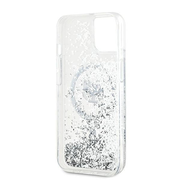 Karl Lagerfeld Liquid Glitter Choupette Head MagSafe case for iPhone 14 / 15 / 13 - transparent_6