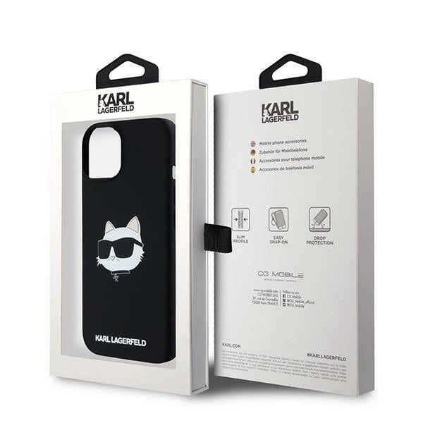 Karl Lagerfeld Silicone Choupette Head MagSafe Case for iPhone 15 Plus / 14 Plus - Black_7