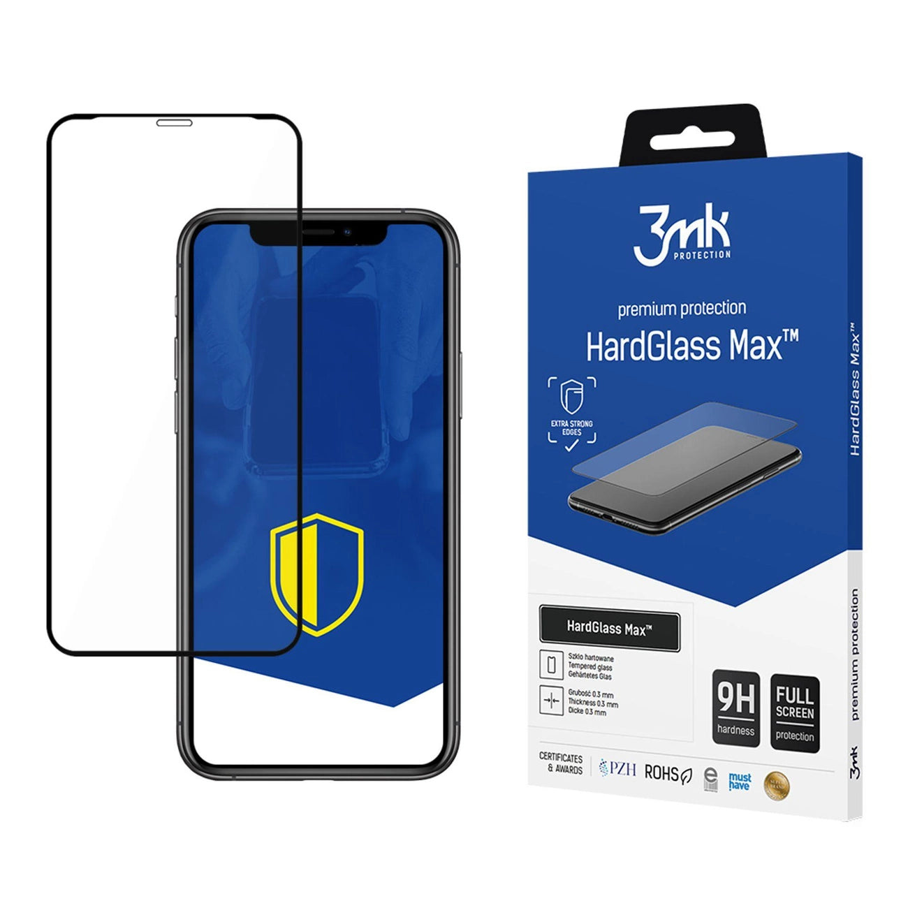 9H 3mk HardGlass Max™ glass for iPhone X_0