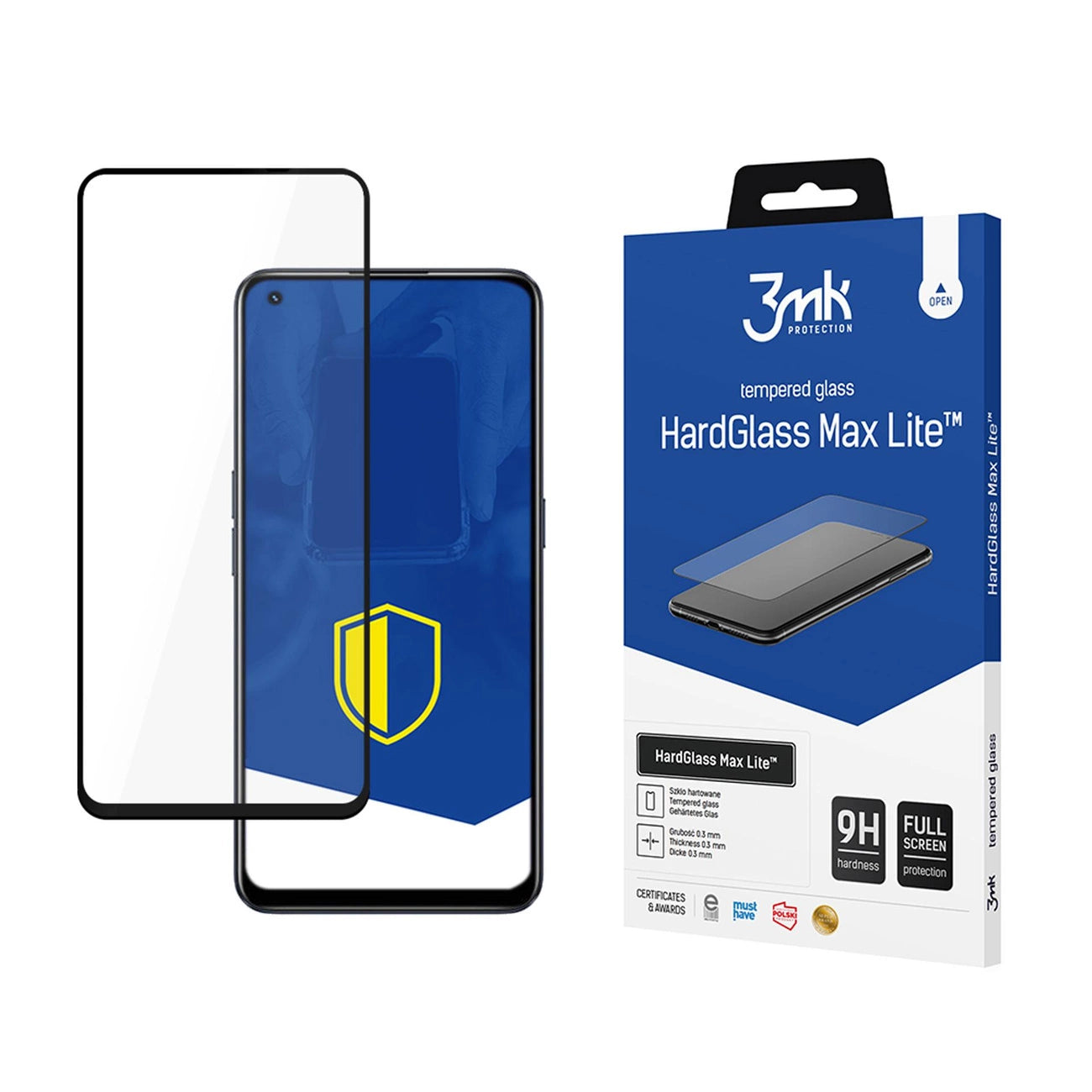 9H 3mk HardGlass Max Lite™ glass on Realme 9 Pro_0