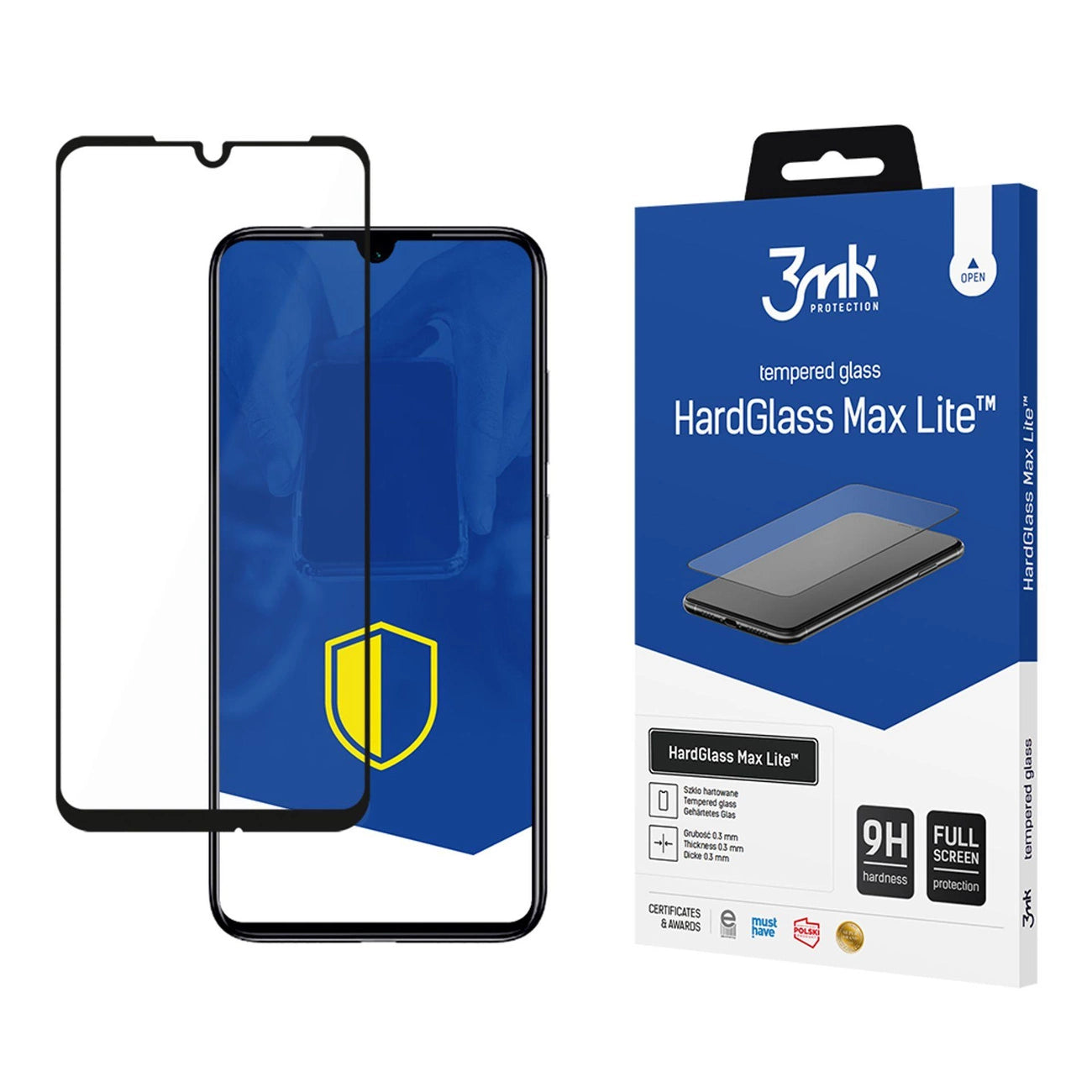 9H 3mk HardGlass Max Lite™ glass on Xiaomi Redmi Note 7_0