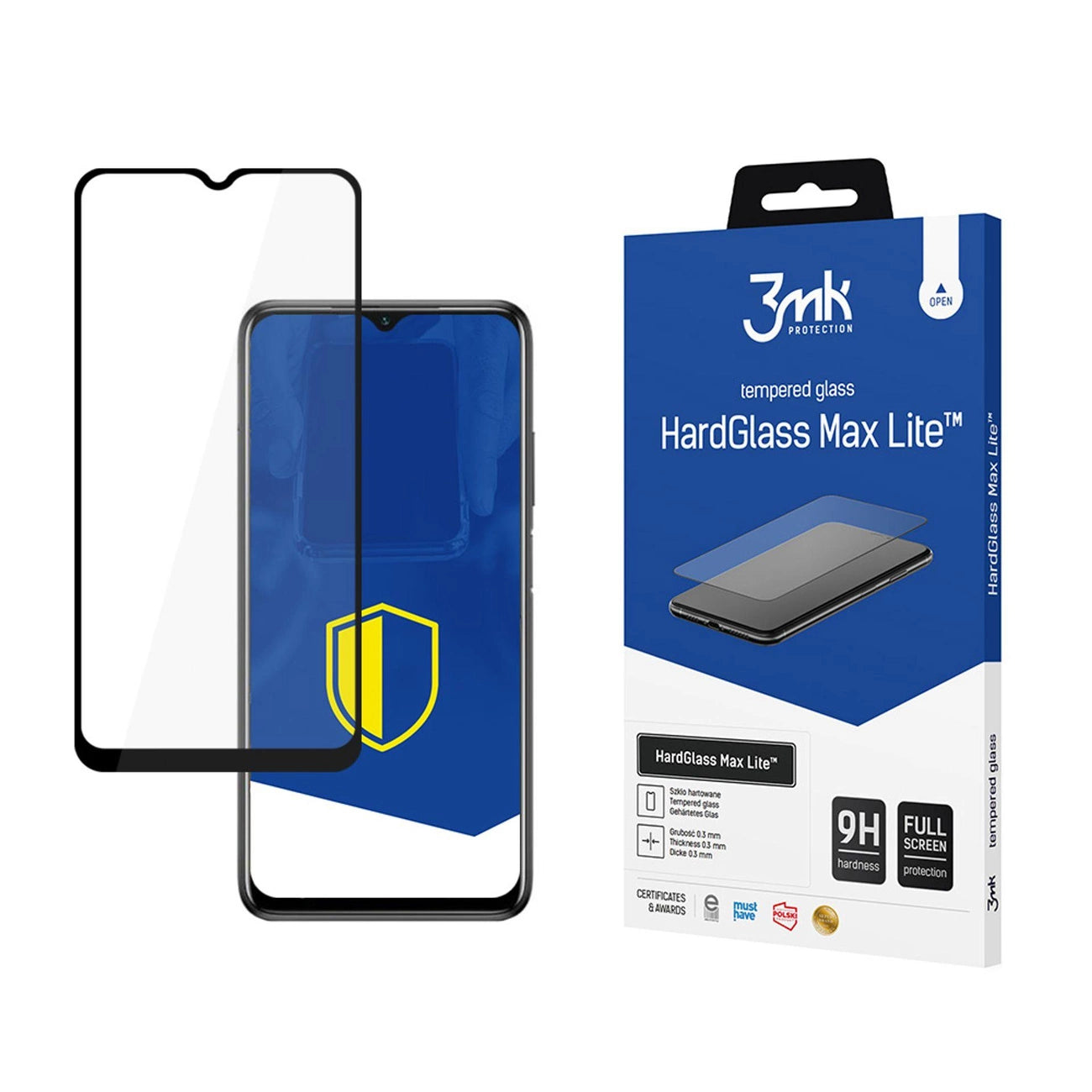 9H 3mk HardGlass Max Lite™ glass on Xiaomi Poco M3_0