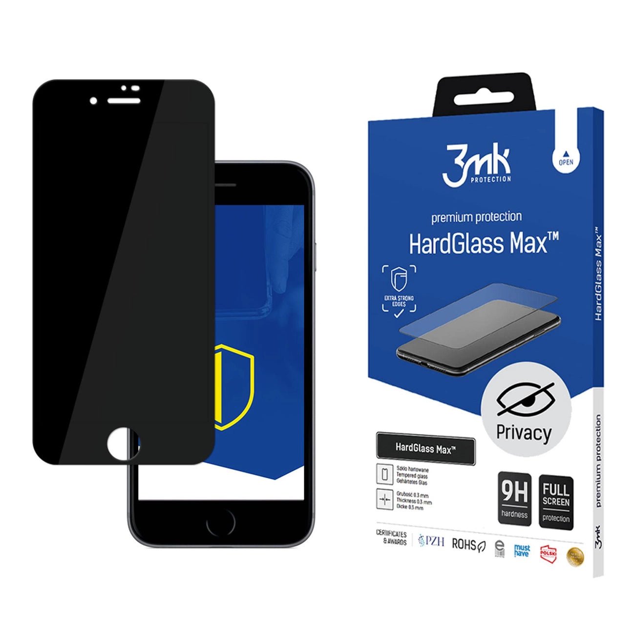 9H Privacy Glass 3mk HardGlass Max Privacy for iPhone 7_0