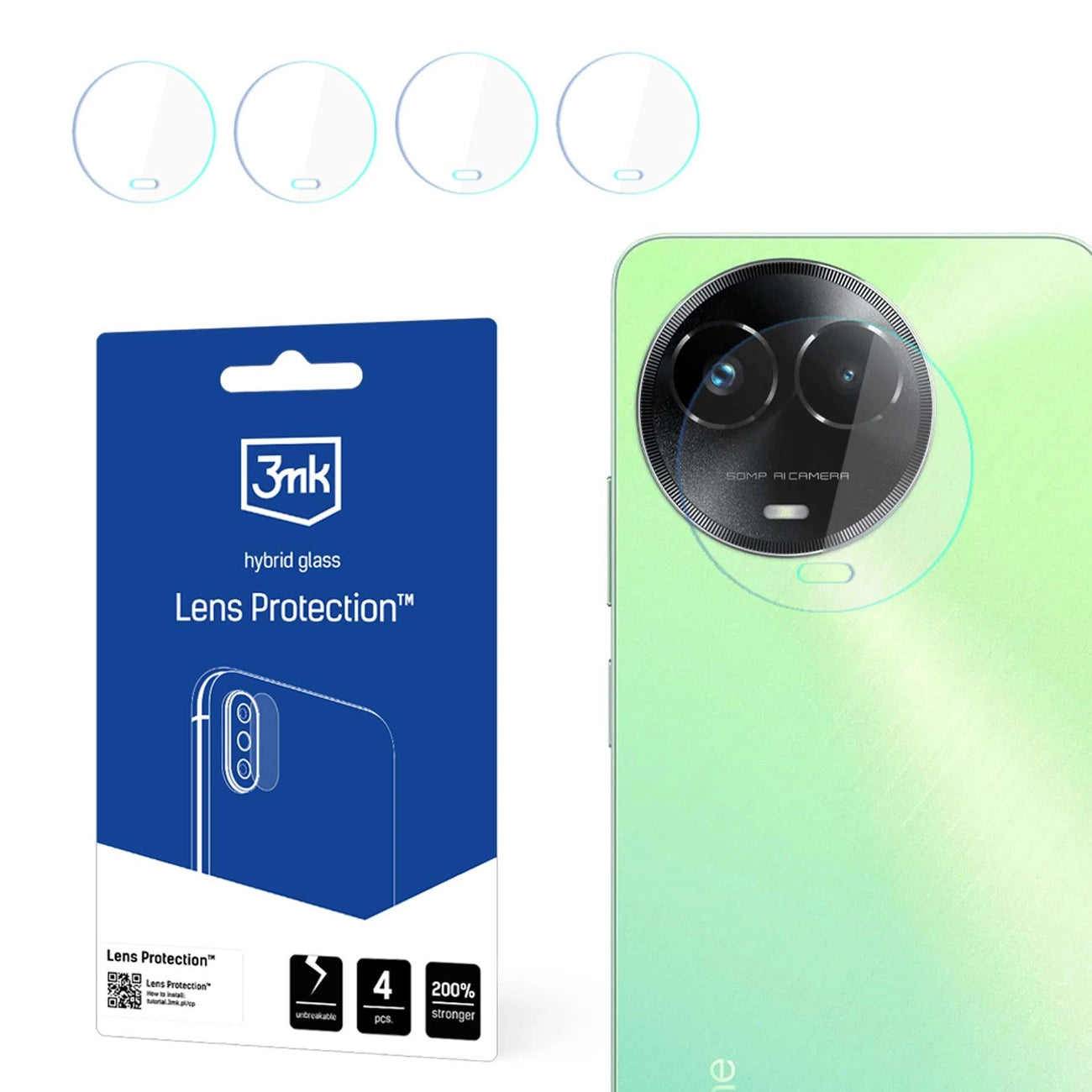 3mk Lens Protection™ hybrid camera glass for Realme C67_0
