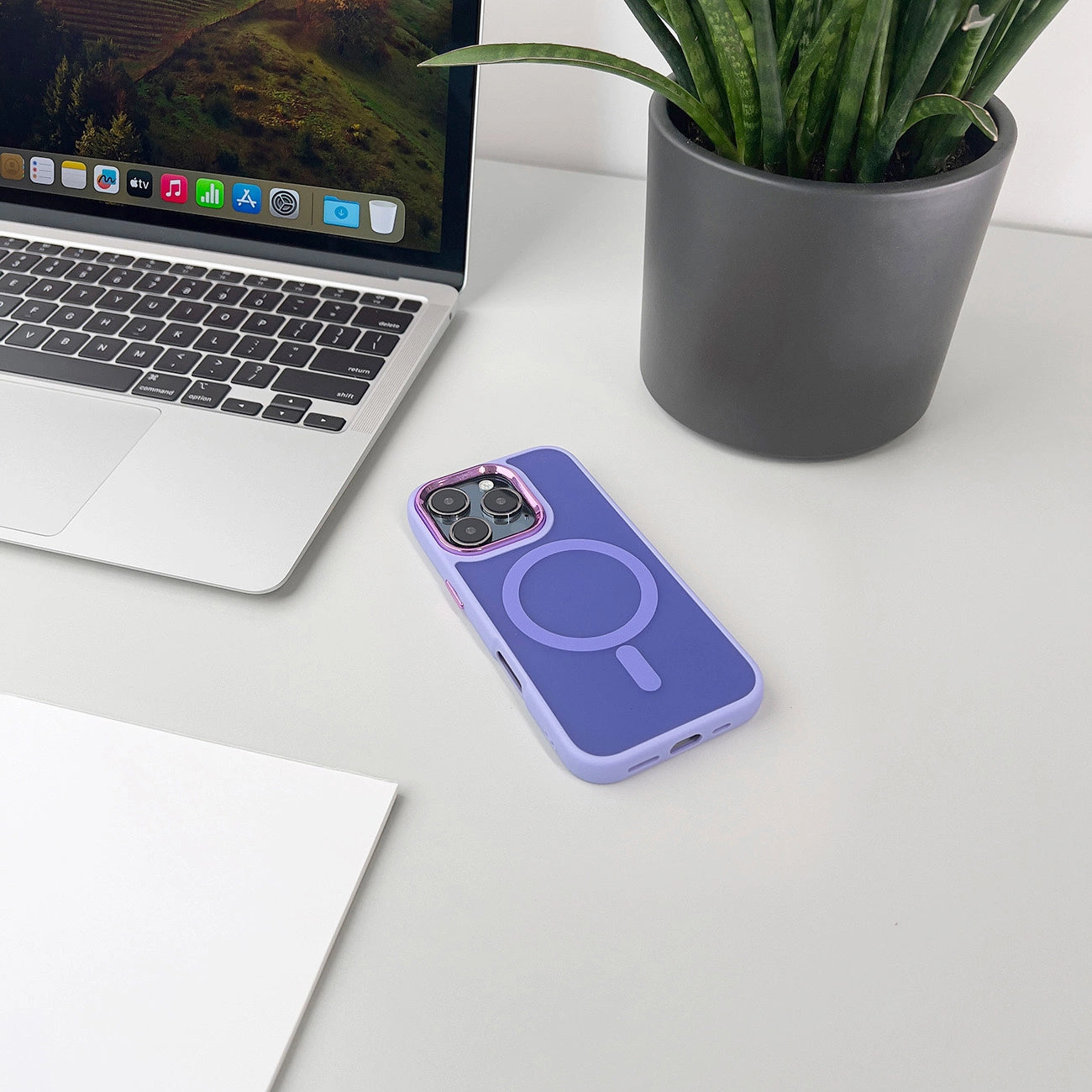 Magnetic Collection MagSafe iPhone 16 Pro Max Case - Purple_6